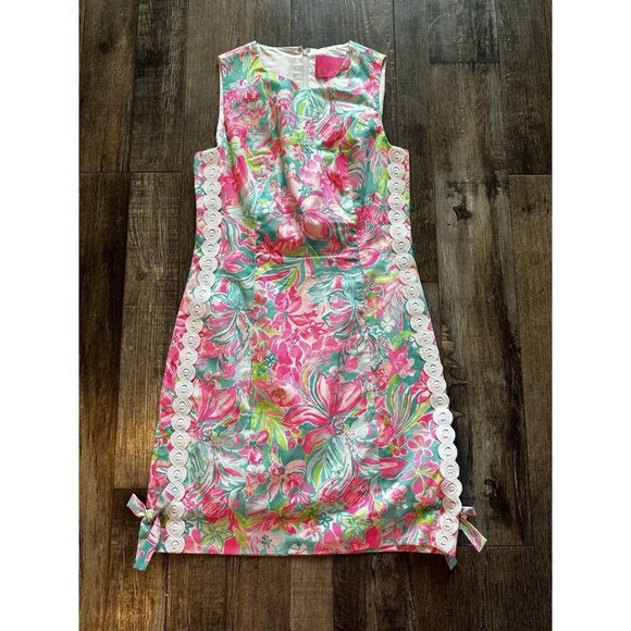 Lilly Pulitzer Mila Stretch Cotton Shift Dress Hot On The Scene Size 00 - Picture 1 of 7